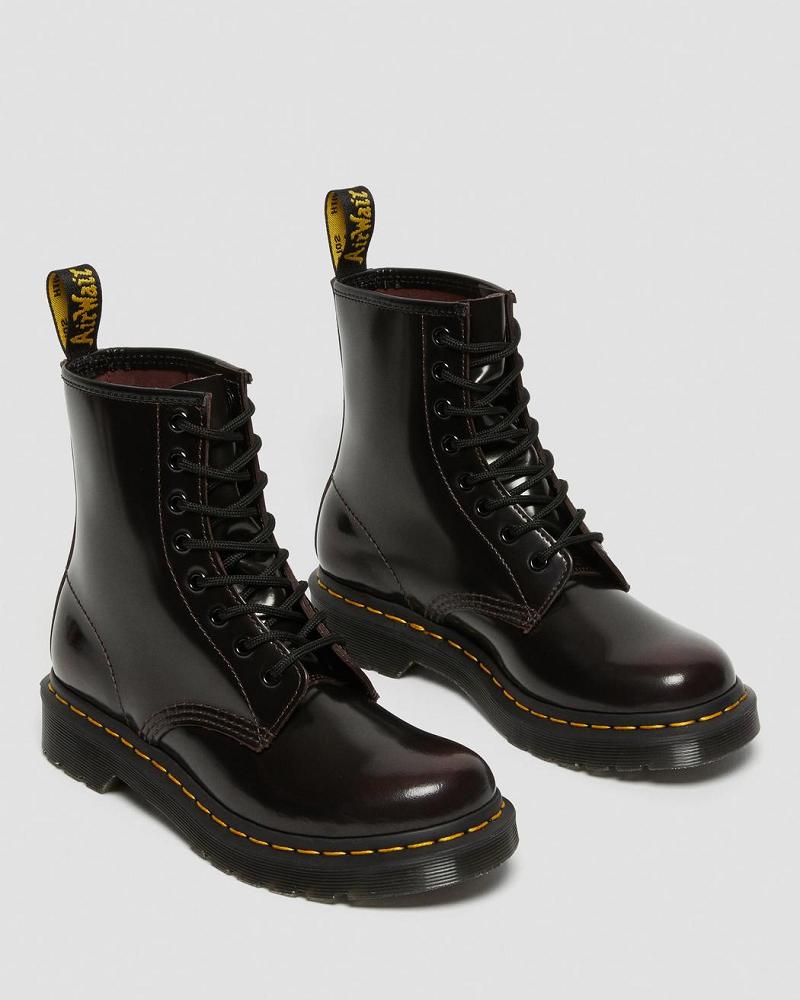 Dr Martens 1460 Arcadia Leren Veterlaarzen Dames Roze Rood | NL 624DFM